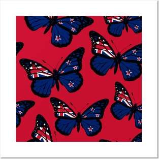 Vintage New Zealand Butterfly Moth Stand with New Zealand |  Waitangi Day National Celebration Posters and Art